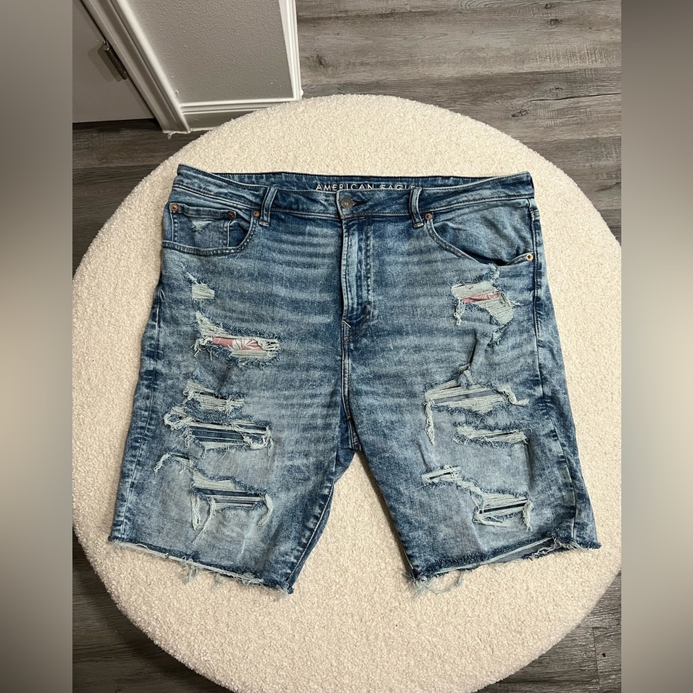American Eagle Ripped Jean Shorts